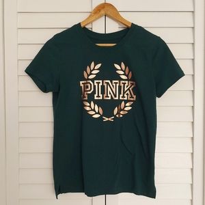 Forest green PINK t-shirt